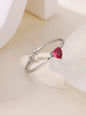 Fashion Zircon Heart Birthstone Rings For Women Stainless Steel Gold Color Birthstone Ring  Aesthetic Wedding Jewelry Gift