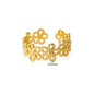 Stainless Steel Exaggerated Big Flower Rings For Women Gold Color Sunflower Finger Ring Female Fashion Aesthetic Jewelry Gift