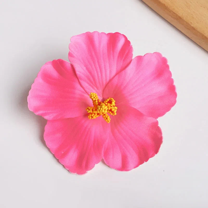 Hawaiian Flower Hair Clips for Summer | 2 or 5 Pack Tropical Hair Accessories
