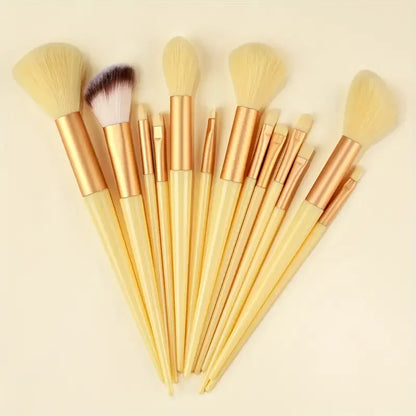 13-Piece Makeup Brush Set | Complete Eye Shadow, Concealer & Powder Brush Kit