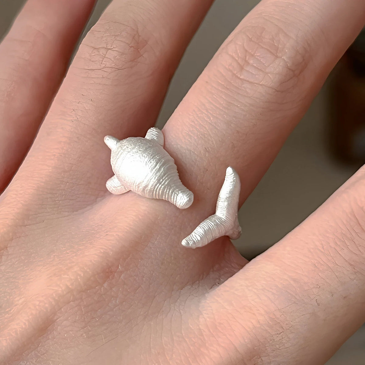 925 Sterling Silver Frosting Geometry Ring | Textured Wide Band for Women
