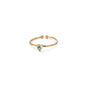 Fashion Zircon Heart Birthstone Rings For Women Stainless Steel Gold Color Birthstone Ring  Aesthetic Wedding Jewelry Gift