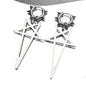Pentagram Spike Rivet Hoop Earrings | Stainless Steel Gothic Punk Jewelry