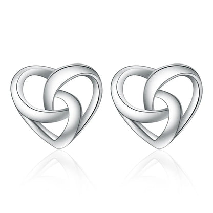 925 Sterling Silver Love Heart Stud Earrings | Classic Jewelry for Women