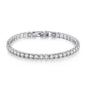 S925 Sterling Silver Bracelet Zirconia Tennis Ball Women Fashion Simple Engagement Wedding Charm Jewelry 4mm 16-23cm