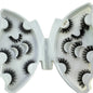 5-8 Pairs Natural Russian Striped Mink Lashes | 3D Volume Wavy False Eyelash Extensions