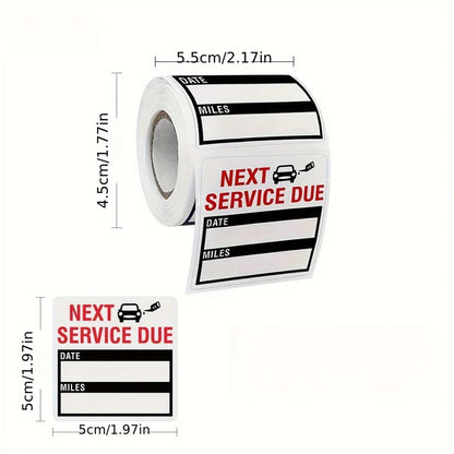 150pcs Car Oil Change Reminder Stickers | Maintenance Service Due Labels for Auto Shops