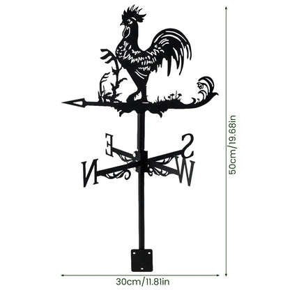 Metal Weather Vane Rustproof Cartoon Animals Sea Rover Wind Direction Indicator for Outdoor Patio Roof Gardens Decoration New