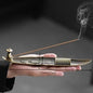 Creative Incense Holder Boat | Old Men Fishing Japanese Style Incense Stick Burner