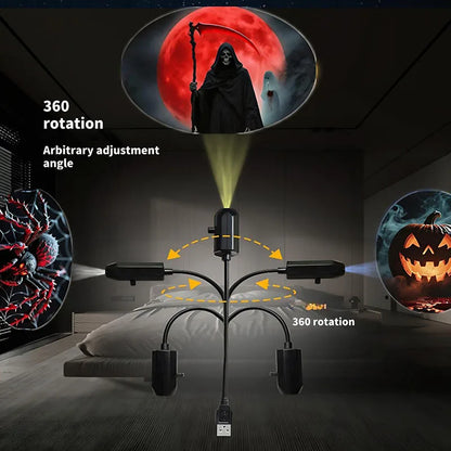 Skull Projection Lamp | Switchable Pattern LED Night Light