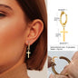 Stainless Steel Cross Earrings for Men | Religious Stud Earrings