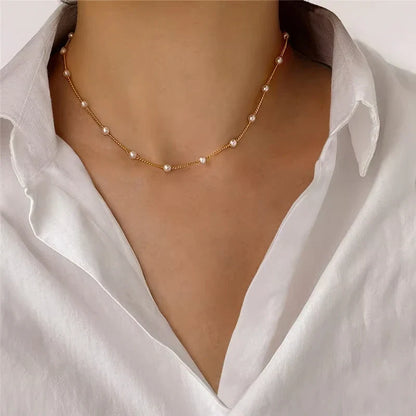 New Shiny Butterfly Necklace Ladies Exquisite Double Layer Clavicle Chain Necklace Jewelry for Ladies Gift