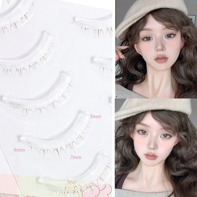 Menglu Natural Short Lower Lashes | Hand-Painted Style Fake Eyelashes