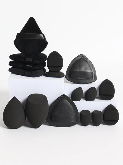 Cat Powder Cotton Candy 16-Piece Makeup Sponge Set | Soft Polyurethane Cosmetic Puffs