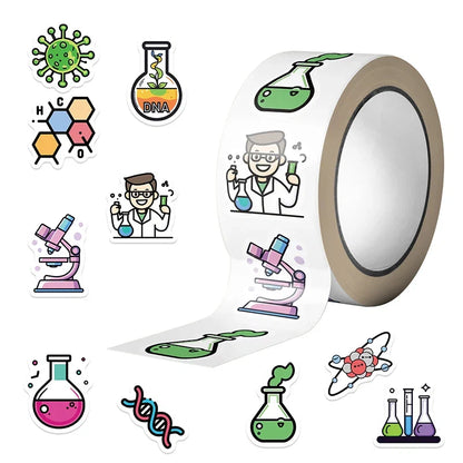 500PCS Science Lab Stickers | Waterproof Vinyl Decals for Chemistry Biology Experiments