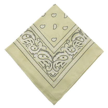 Hip Hop Women Bandana Scarf Girls Kids Punk Square Bandanas Headwear Fashion Bohemian Head Scarf Headbands Hair Accessories 2024