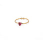 Fashion Zircon Heart Birthstone Rings For Women Stainless Steel Gold Color Birthstone Ring  Aesthetic Wedding Jewelry Gift