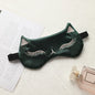 Cat Silk Sleep Eye Mask | Cute Light Blocking Eye Cover for Travel and Nap