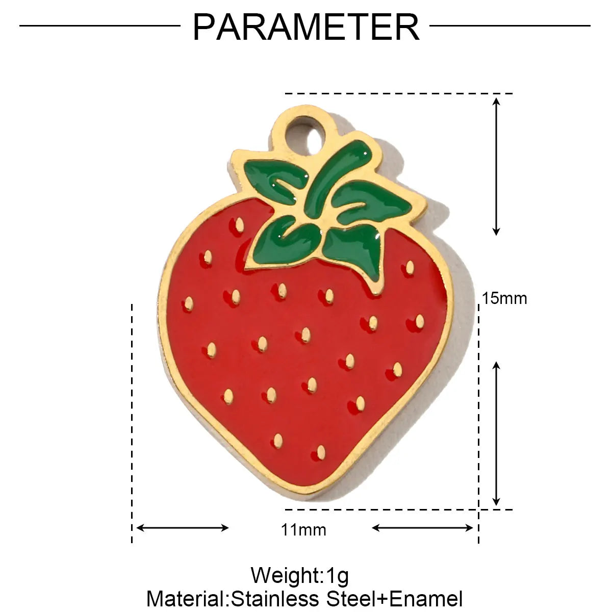 3pcs/Lot Stainless Steel Enamel Plam Flip Flop Shell Diy Charm Women Watermelon Strawberry Necklace Pendant Summer Ocean Jewelry