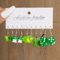 New Fashion Cute Cartoon Pink Earring Set Colorful Dopamine Acrylic Earrings for women Girls New Trendy Jewelry Accessories Gift