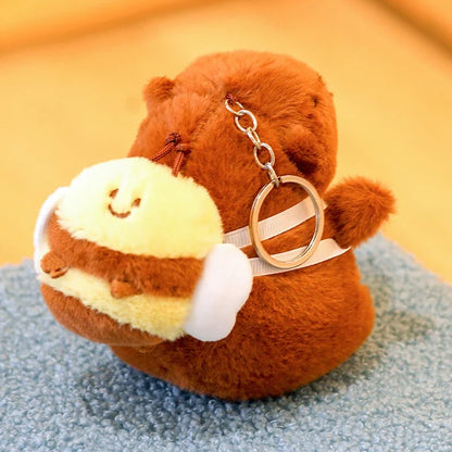 Capybara Plush Keychain | Cartoon Bag Pendant and Car Keyring