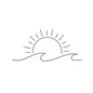 Sunset Over Ocean Scene RV Camper Decal | Beach Sunset Vinyl Sticker for Car Window Laptop Decor