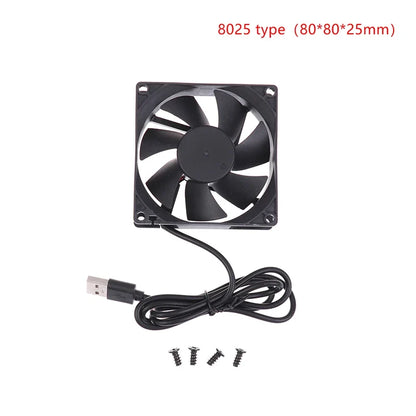 USB Brushless Cooling Fan 5V for Router TV Box Computer | 4 Size Options