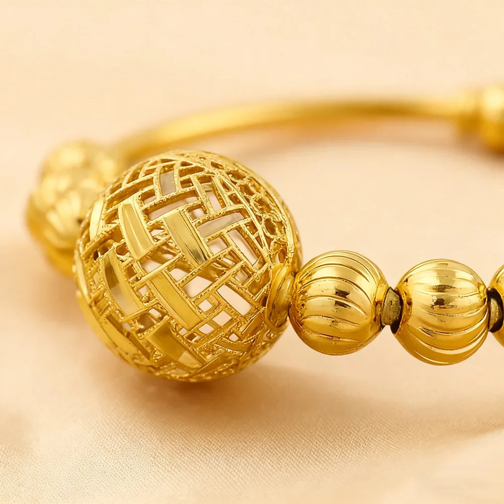 New Gold Plated 2026 Stainless Steel Chain Bracelet and Ring ethiopian hawaiian jewelry bangles for women free shipping Gift