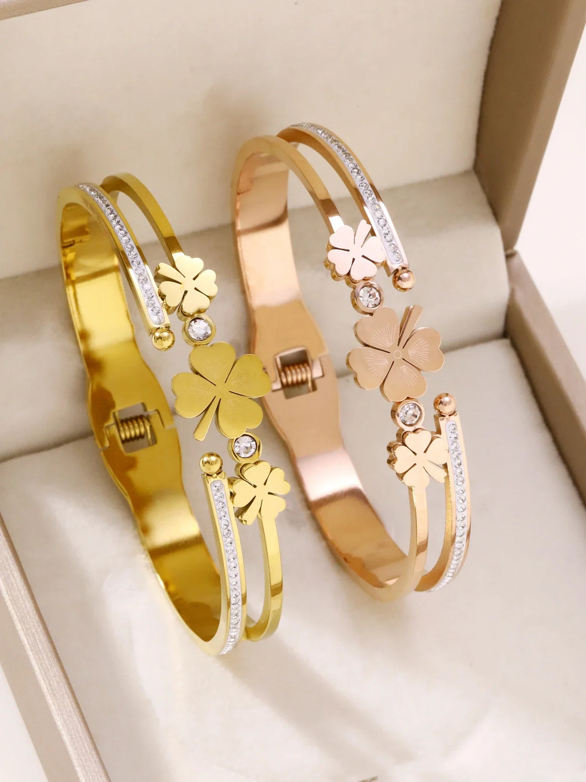 1pieces/set women's wedding jewelry party holiday Valentine's Day gift stainless steel bracelet plated with 18K gold bracelet