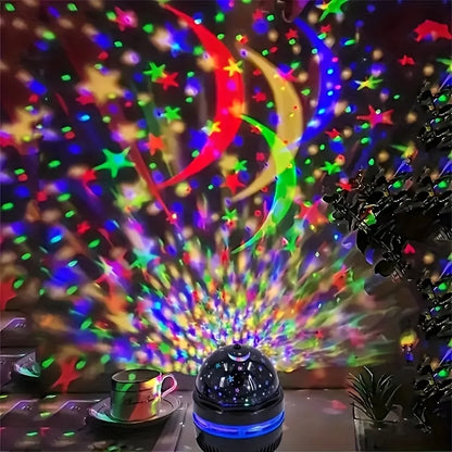 Starry Sky Projector Night Light | USB LED Moon and Stars Room Lamp