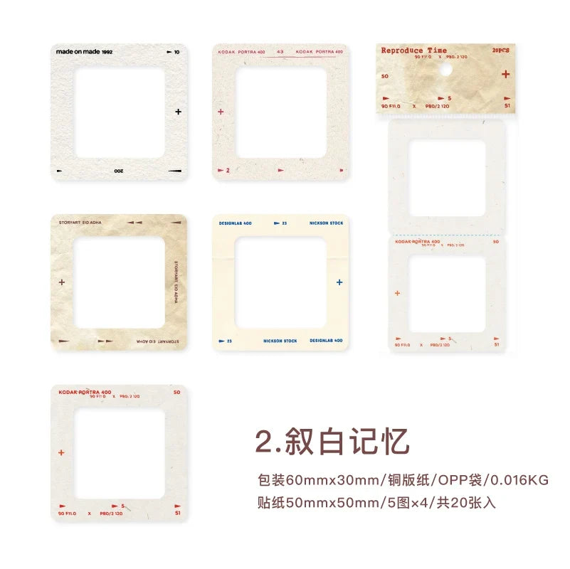 Vintage Cat Sticker Pack | 20pcs Cute Scrapbooking Labels