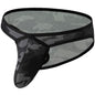 Hot Men Sexy Big Large Pouches Camouflage Panties G-string Convex Pouch Gay Fetish Bikini Briefs Mesh Solid Penis Pouch Lingerie