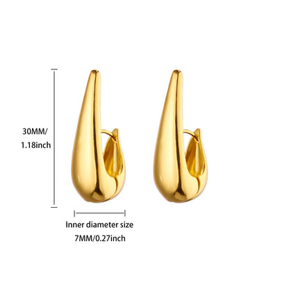 Elegant Square Earrings for Women Girls Stainless Steel Hoop Earrings Luxury Wedding Engagement Aesthetic Jewerly aretes
