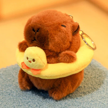 Capybara Plush Keychain | Cartoon Bag Pendant and Car Keyring
