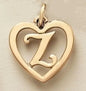 SUNIBI Stainless Steel Letter Heart Shape Hollow Pendant Charm for Bracelet Necklaces  for Women DIY Jewelry Making