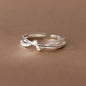 925 Sterling Silver Cross Knotting Zircon Ring | Women's Wedding Cocktail Jewelry