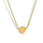 Minimalist Round Bead Necklace | Stainless Steel Handmade Chain for Women