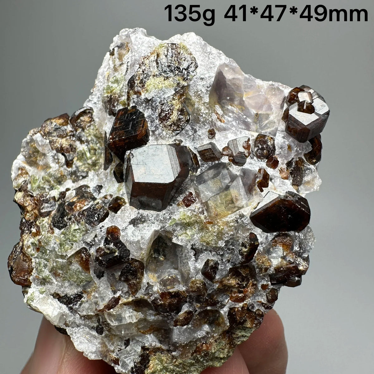 Natural Dark Brown Andradite Garnet Cluster Raw Crystal Mineral Specimen Calcite Matrix Healing Stone Home Decoration