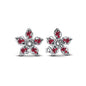 European New 925 Silver Butterfly Flower Stud Earrings, Fit Women's Festival Exquisite Charm Jewelry Gifts