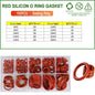 Food Grade Silicone O-Ring Sealing Gasket Set | Red VMQ Rubber Washers for Cookers