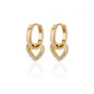 Vintage Round Stainless Steel Hoop Earrings For Women Gold Plated Earring 2023 Trending Statement Ear Jewelry Christmas Gift