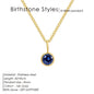 Birthstone Necklace for Woman Stainless Steel 12 Constellation DIY Colourful Zirconia Pendat Birthday Gift Jewelry Wholesale