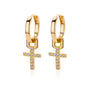 Freshwater Ocean Starfish Shell Hoop Earrings For Women Elegant Stainless Steel Gold Color Aretes Christmas jewelry accessories