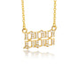 111 222 333 444 555 666 777 888 999 Necklaces For Women Gold Color Stainless Steel Zircon Angel Number Pendant Necklace Jewelry