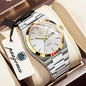 PAAZOMU Original Luxury Men Clock Fashion Luminous Waterproof Chronograph Date Watch For Man Leather Quartz Men's Watches Reloj