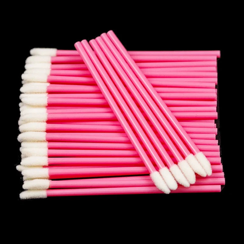 Kekelala 50Pcs Disposable Lip Brushes | Multi-Use Makeup Applicators for Lip Gloss and Eyelash Extensions