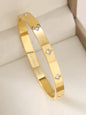 1pieces/set women's wedding jewelry party holiday Valentine's Day gift stainless steel bracelet plated with 18K gold bracelet
