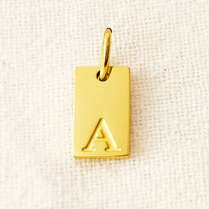 SUNIBI Alphabet Charm Pendant for Necklaces Stainless Steel Jewelry DIY Engraved Lettering Accessories Women's Fashion Jewelry