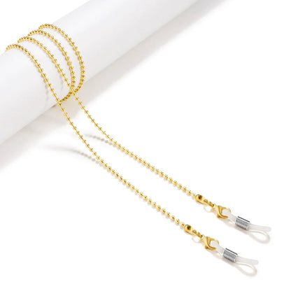 JWER Fashion Woman Sunglasses Chain Cylinder Bead Chain Anti-Falling Glasses Eyeglasses Cord Necklace Mask Chain for Women Gifts