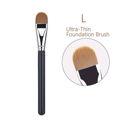 Flat Round Ultra-thin Foundation Concealer Makeup Brush | Professional Contour Liquid Cream Make-up Tool 4 Sizes